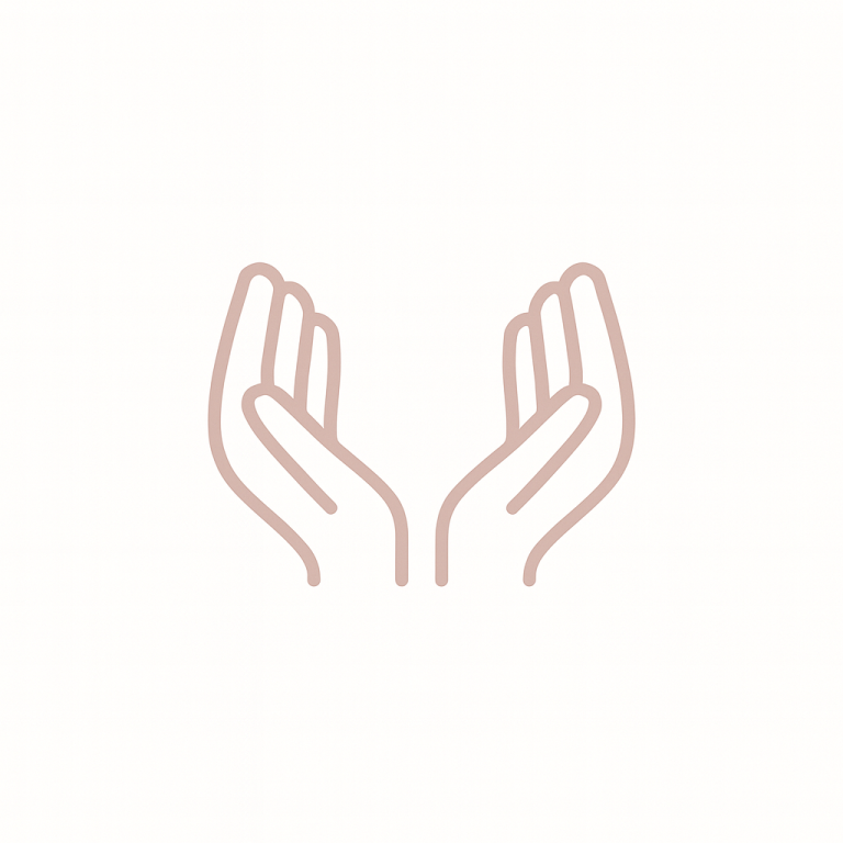 Zwei offene Hände, die hilfsbereit ausgebreitet sind.